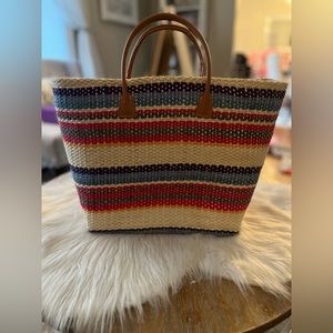 J Jill summer straw beach tote